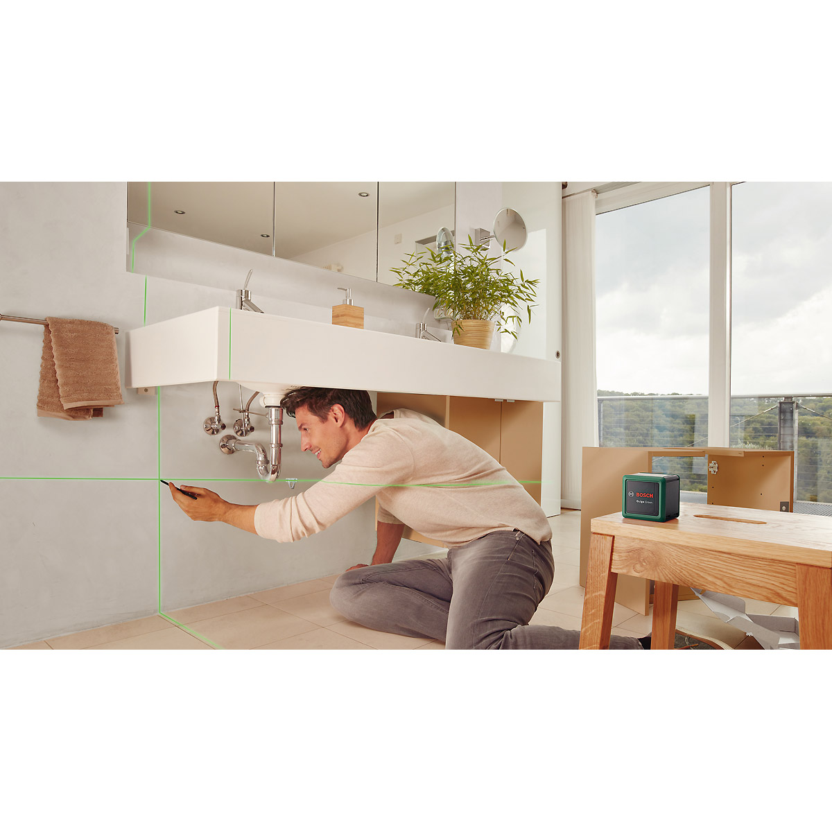Bosch Kreuzlinien-Laser Quigo Green Set