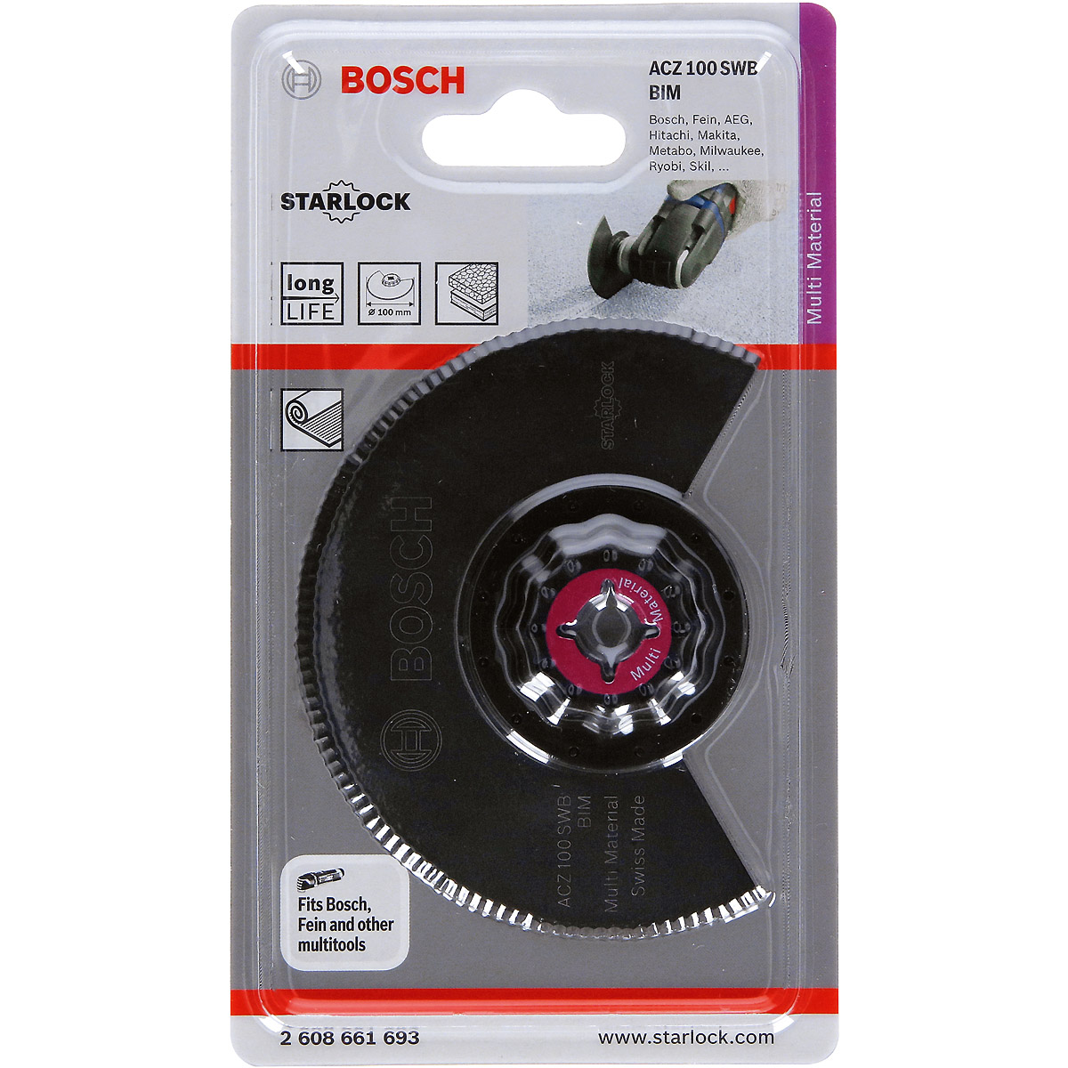 Bosch BIM Segmentwellenschliffmesser ACZ 100 SWB, 100 mm, für PMF und GOP Multifunktionsgeräte