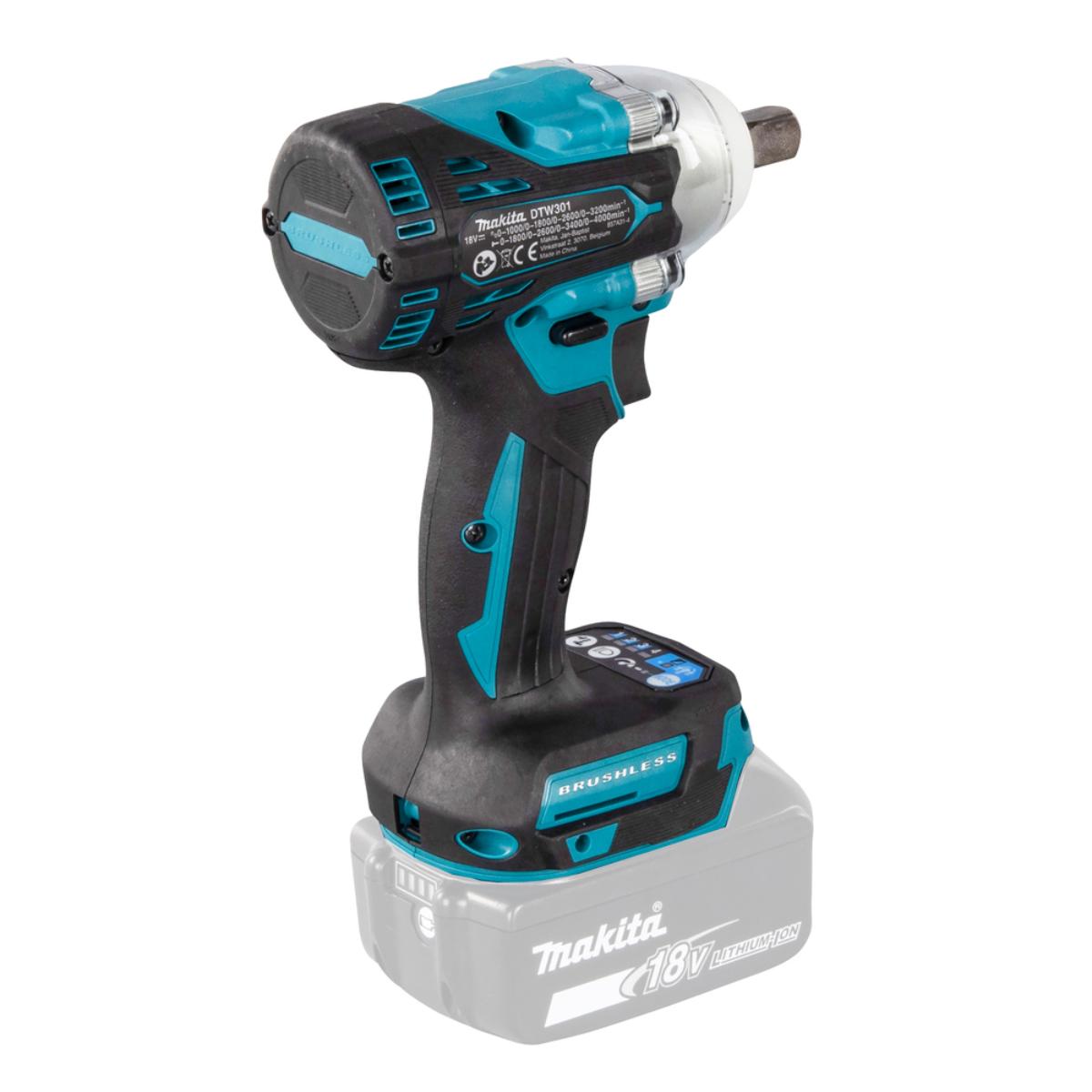 Makita Akku-Schlagschrauber 18V -  1/2 Zoll - 330 Nm - 0 - 3.200 U/min - DTW301Z