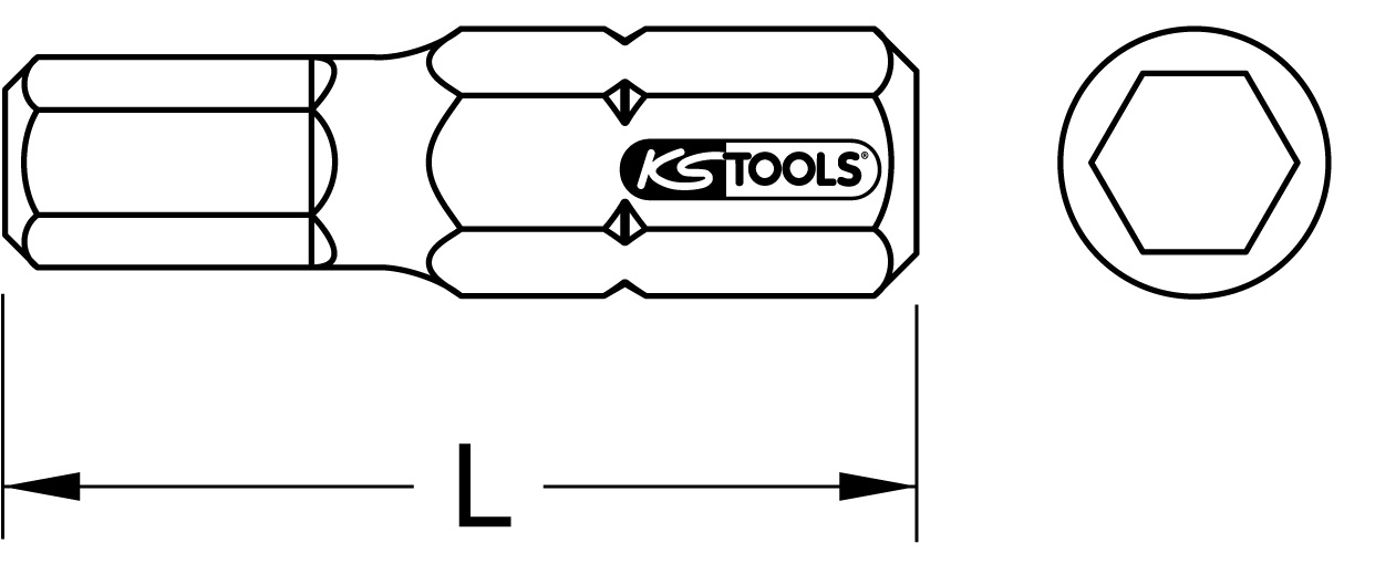 KS Tools 1/4" Bit Innensechskant