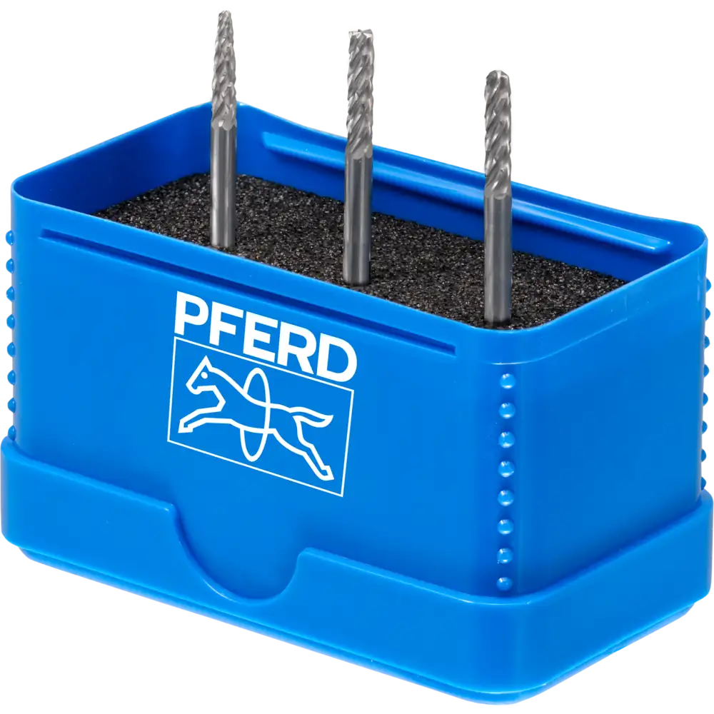 PFERD TOOLS Hartmetall Hochleistungsfrässtift Set 1403 ALLROUND 3-tlg. 3mm Schaft 3mm universal grob