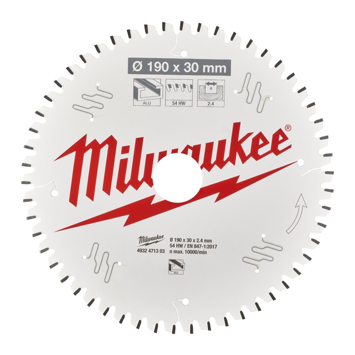 Milwaukee - KREISSÄGEBLATT 190/30MM 54Z HOLZ+ALU - 4932471303