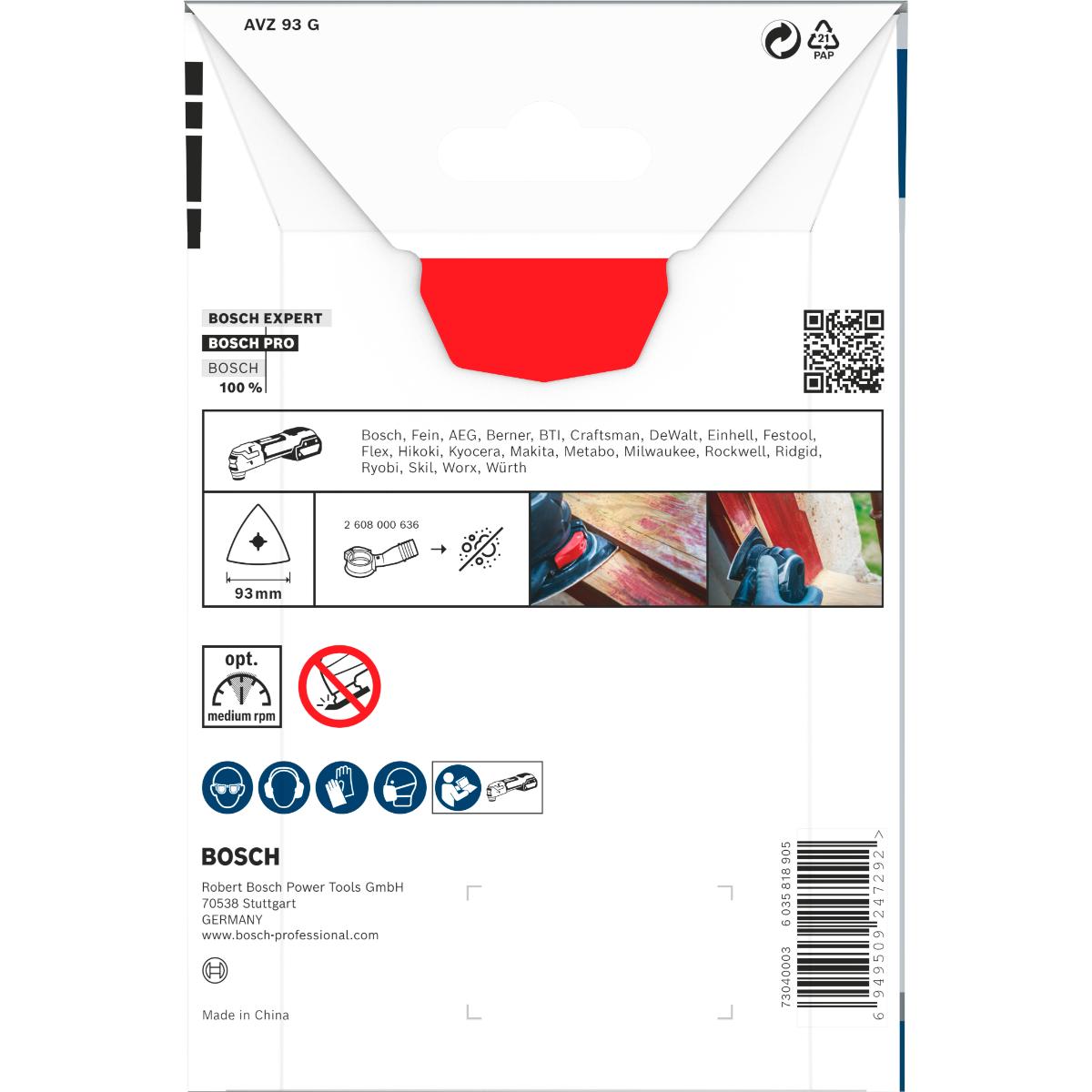 Bosch PRO AVZ 93 G Zubehör für Multifunktionswerkzeuge,93 mm