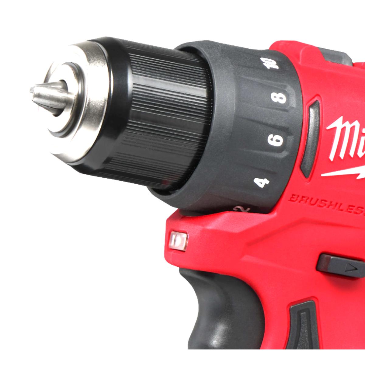 Milwaukee M12 Bürstenloser Akku-Bohrschrauber Kit M12BLDDRC-201C