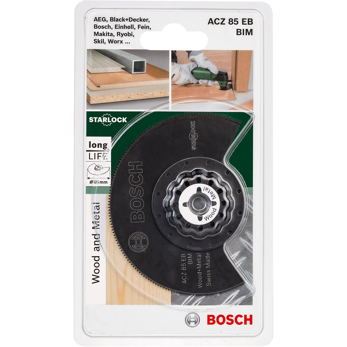 Bosch BIM Segmentsägeblatt ACZ 85 EB Starlock, Wood and Metal, 85 mm