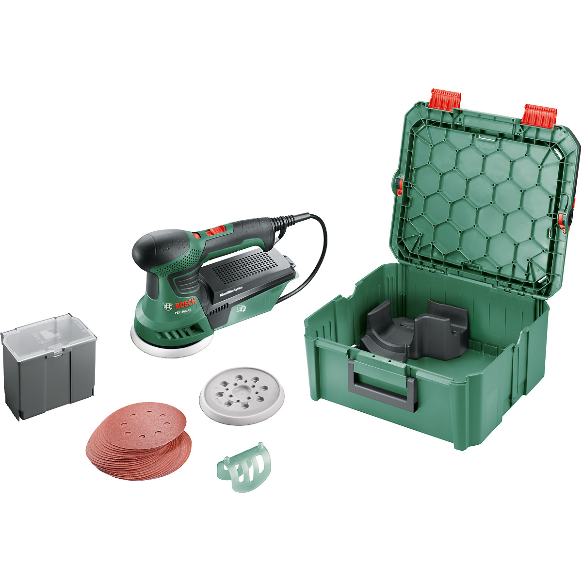 Bosch Exzenterschleifer PEX 300 AE + SystemBox