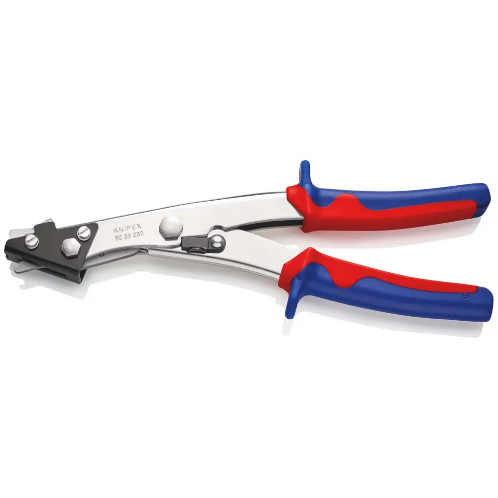 KNIPEX Blechknabber mit Mehrkomponenten-Hüllen vernickelt 280 mm