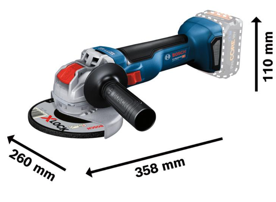 Bosch Akku-Winkelschleifer GWX 18V-10 mit X-LOCK, Solo Version, Karton