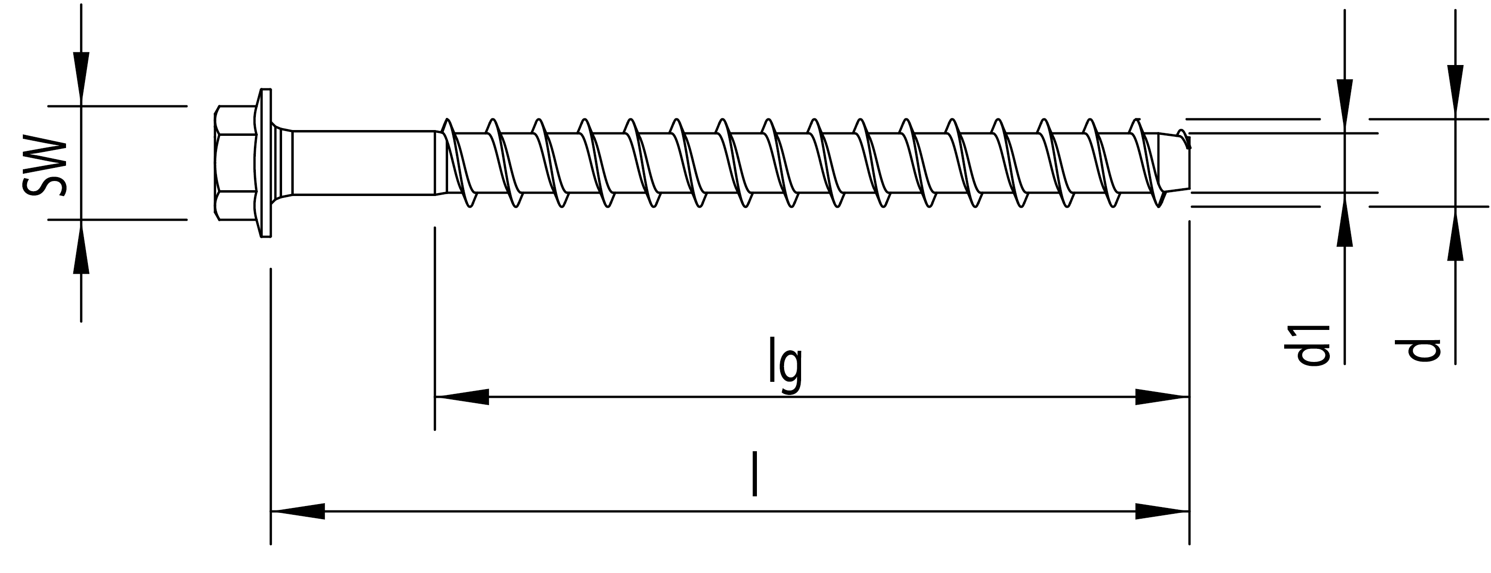 HECO MULTI-MONTI-plus 10 x 70mm SS Sechskantkopf 25 St.