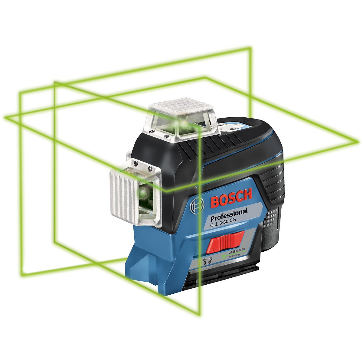 Bosch Linienlaser GLL 3-80 CG, mit 1 x 2.0 Ah Li-Ion Akku, Halterung BM 1, L-BOXX