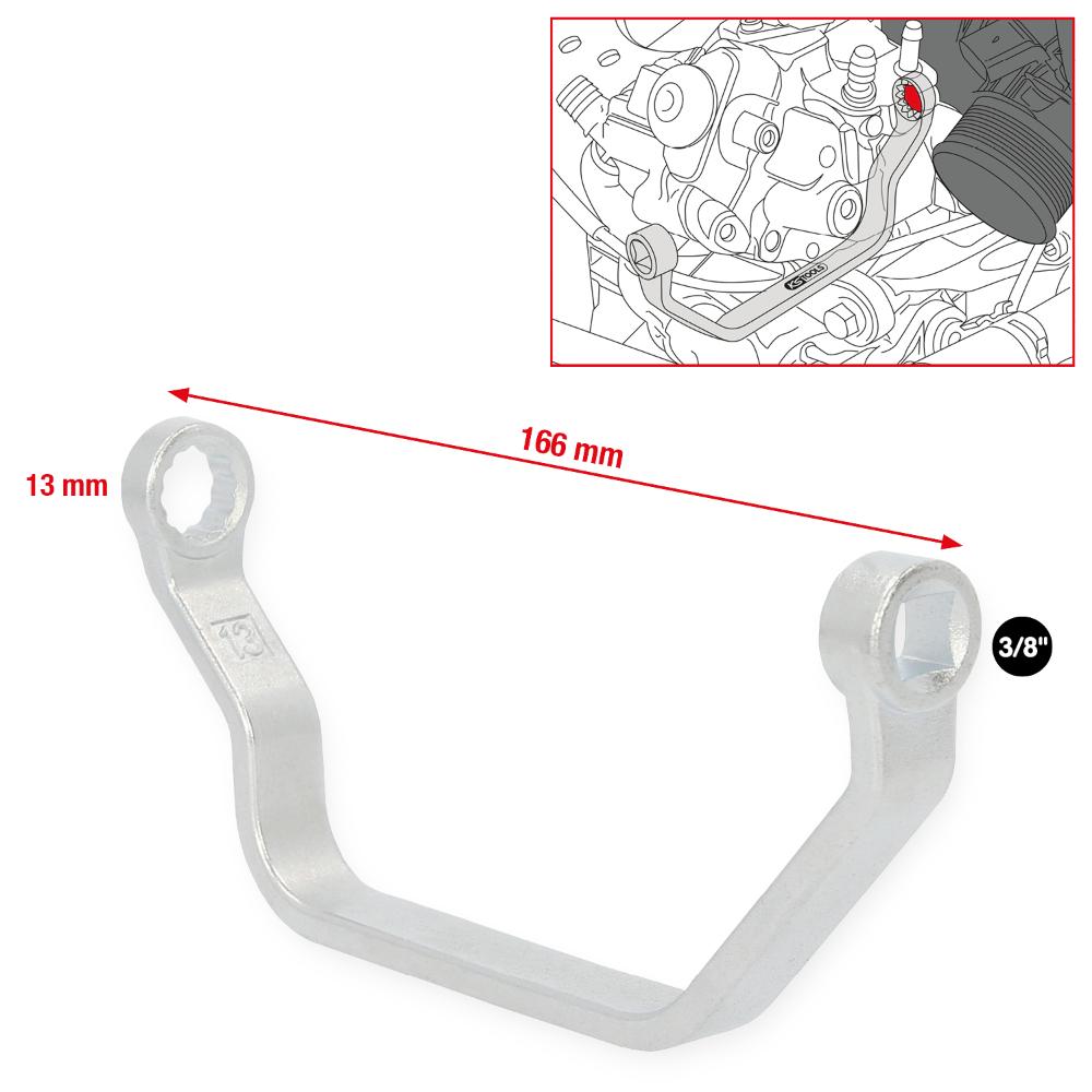 KS Tools Spezial-Steckschlüssel für Saugrohr-Verschraubungen, VAG, 13 mm