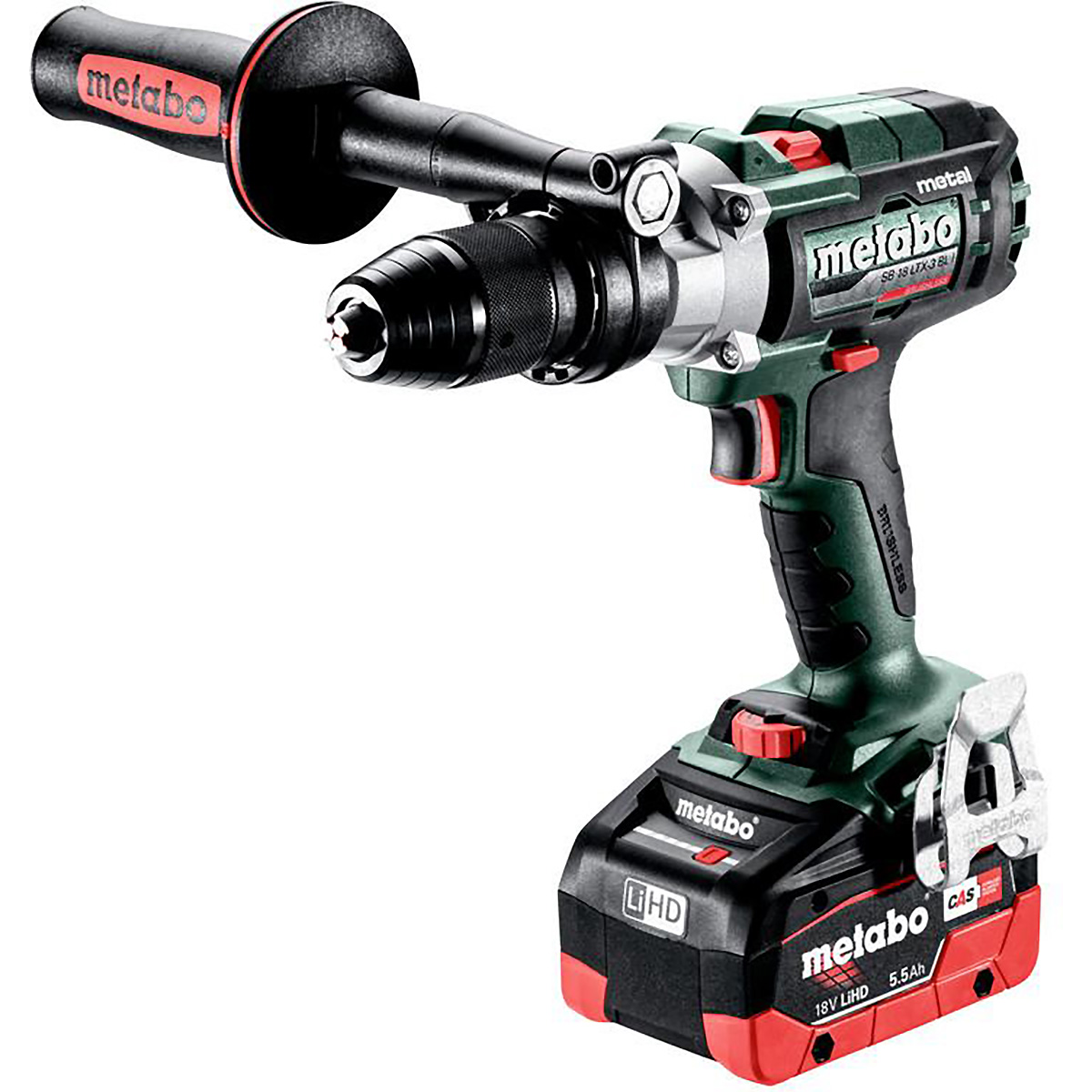 Metabo Akku-3-Gang-Schlagbohrschrauber SB 18 LTX-3 BL I Metal metaBOX 145 L - 18V 2x5.5Ah LiHD + ASC