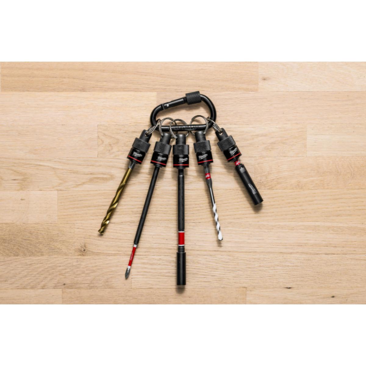 Milwaukee SHOCKWAVE™ Karabiner-Halter Set XL für Bits & Bohrer - 5-teilig