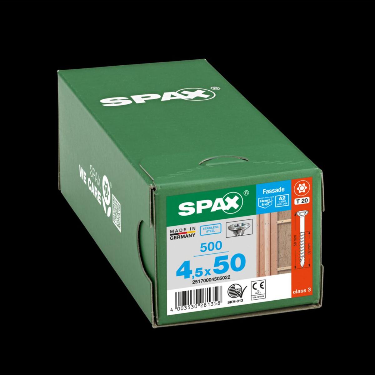 SPAX-S A2 Linsenkopf Fräsrippen T-Star Plus T20 Teilgewinde Cut, 500 Stück