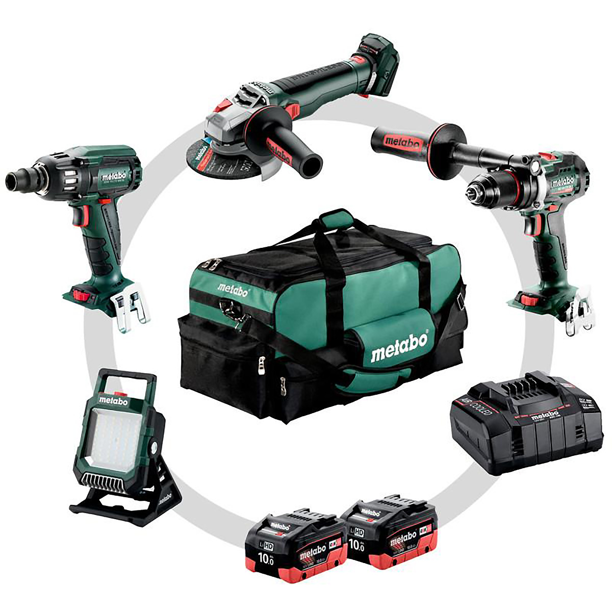 Metabo Akku Combo Set 4.3.2 18 V BS 18 LTX BL I + SSW 18 LTX 400 BL + WB 18 LT BL 11-125 Q + BSA 18
