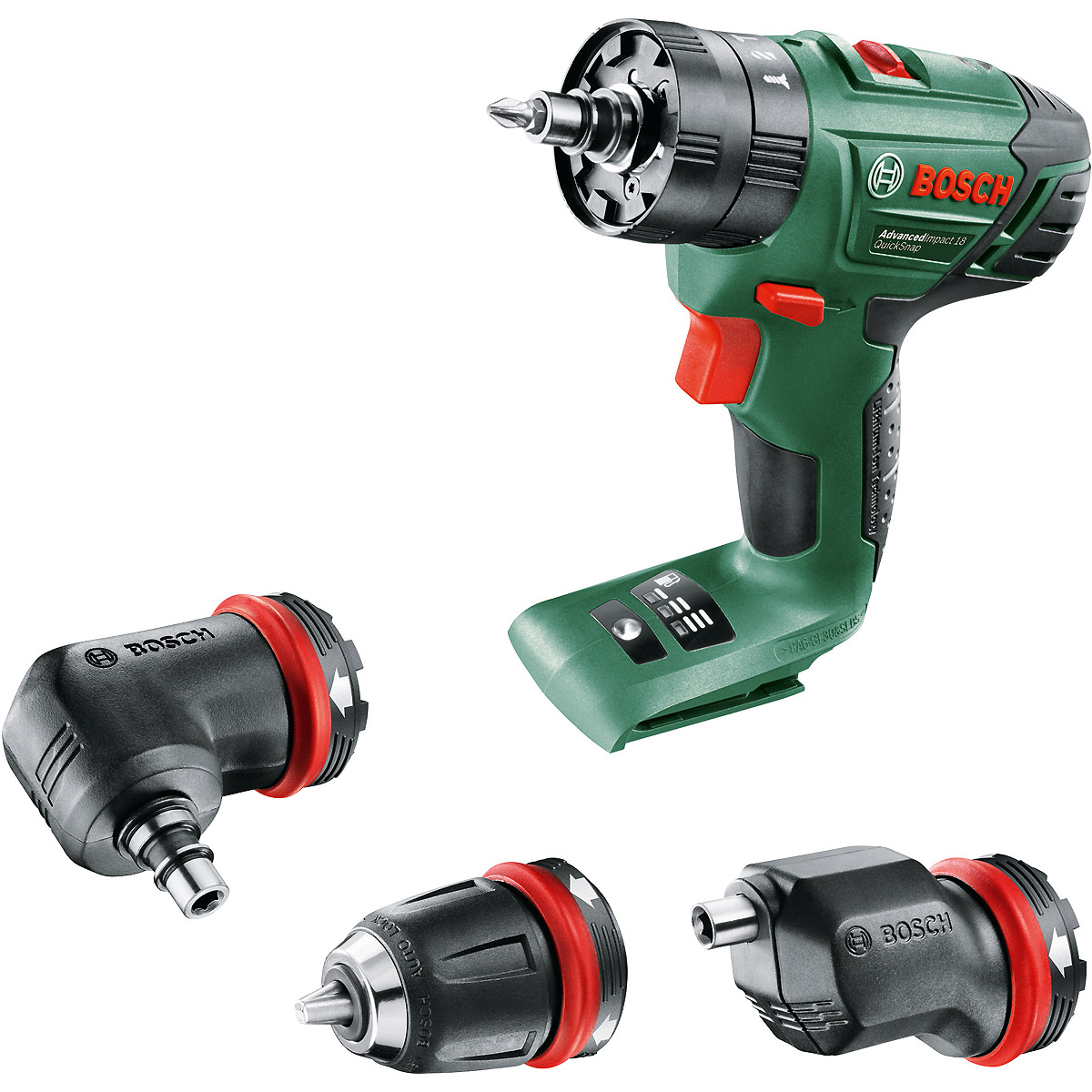 Bosch Akku-Zweigang-Schlagbohrschrauber AdvancedImpact 18 QuickSnap, o. Akku - Ladege.