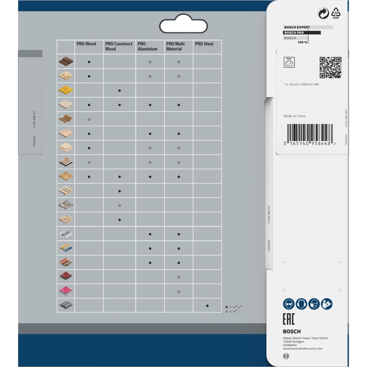 Bosch PRO Akku-Kreissägeblatt Standard for Wood H 160x20 T12, ø außen 184 mm