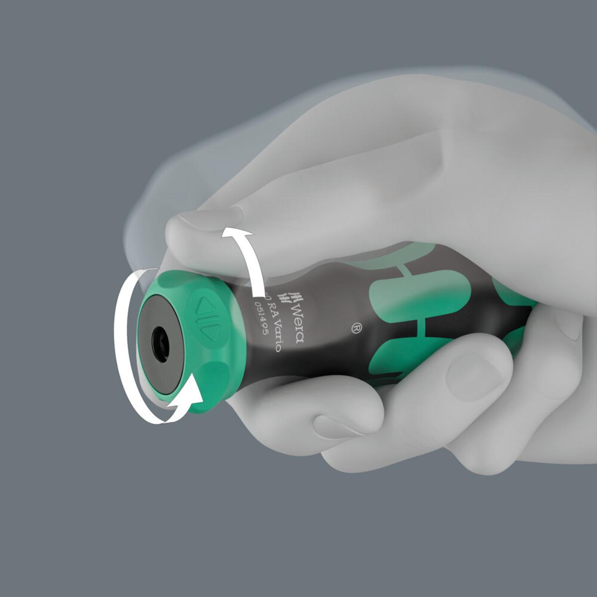 Wera 80 RA Vario Handhalter mit Ratschenfunktion, 6 x 113,5 mm