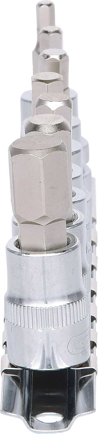 KS Tools 3/8" CHROMEplus Bit-Stecknuss-Satz Innensechskant, 7-tlg 4-12mm