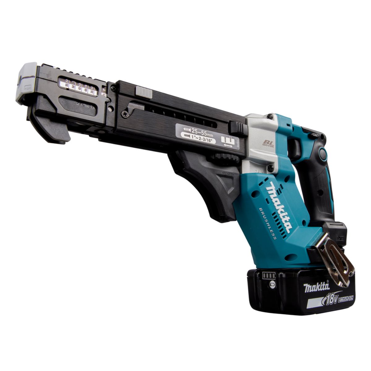 Makita Akku-Magazinschrauber 18V / 5,0 Ah, 2 Akkus + Ladegerät im MAKPAC DFR551RTJ