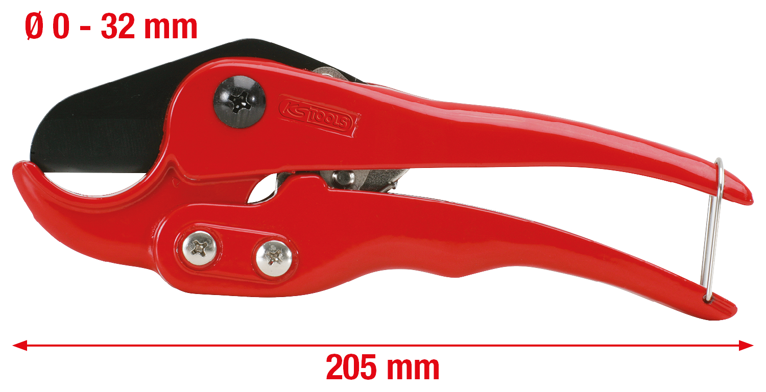 KS Tools Kunststoff-Rohrschere Ø 0-32mm, 205mm