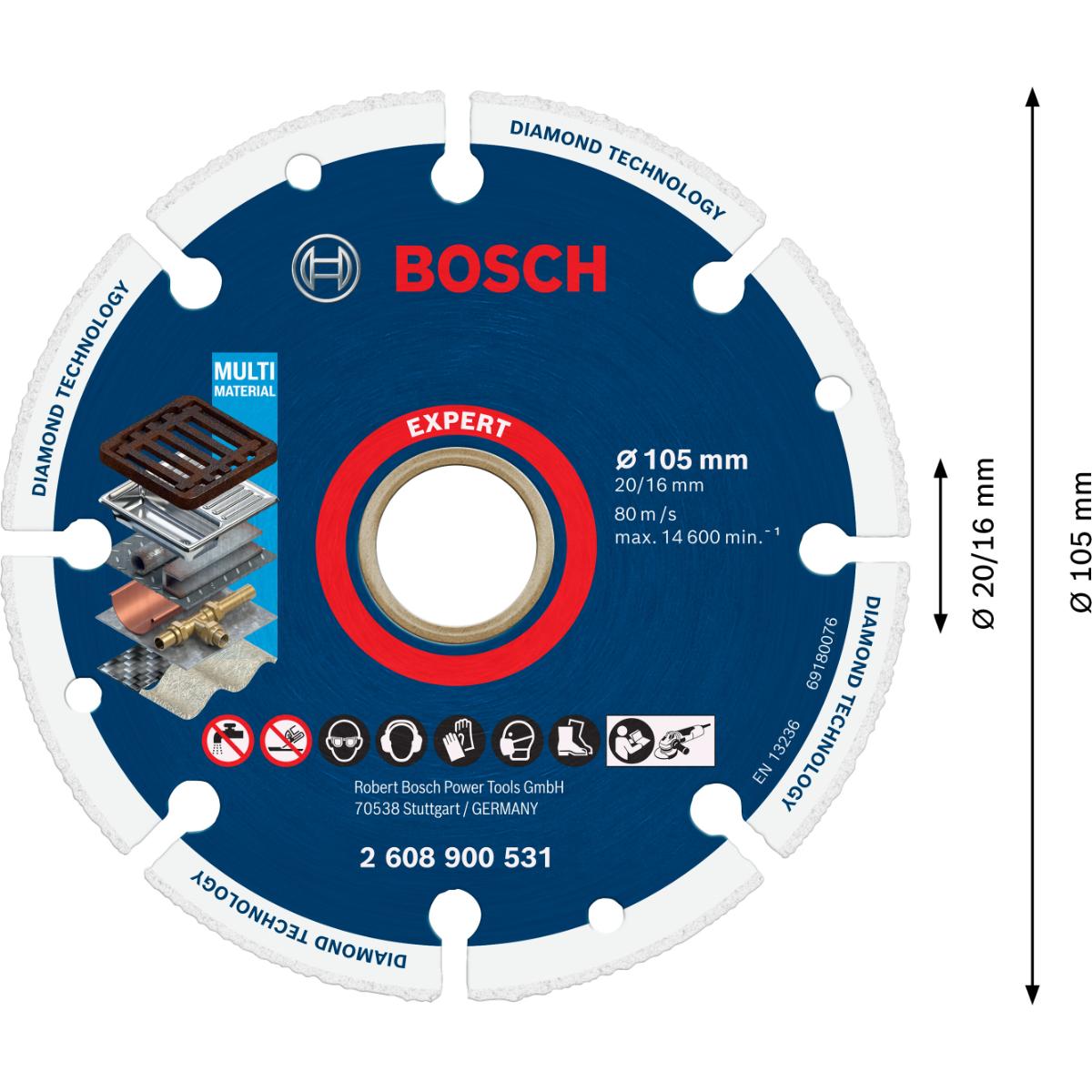 Bosch EXPERT Diamond Metal Wheel Trennscheibe,105 x 20/16 mm