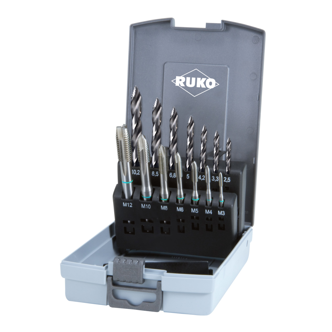 RUKO Maschinengewindebohrer-Satz DIN 371/376 Form B HSS - 14-tlg.