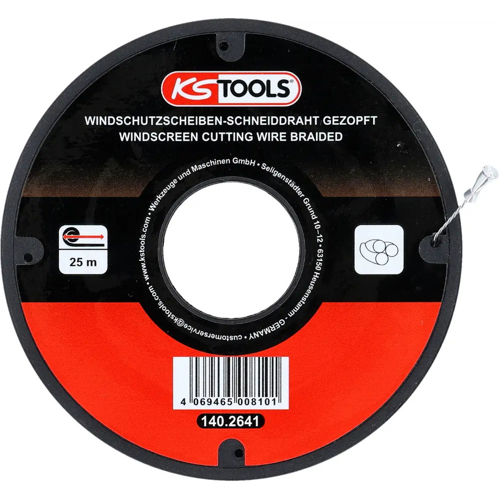 KS TOOLS Scheiben-Schneiddraht, gezopft, 25 m