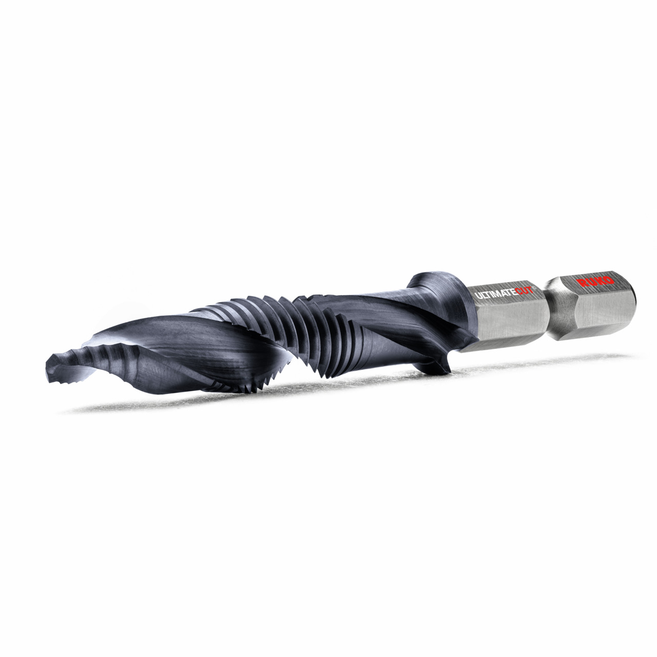 RUKO ULTIMATECUT Kombi-Maschinengewindebohrer mit FLOWSTEP® Spitze, HSS, RUnaTEC, Bit-Schaft