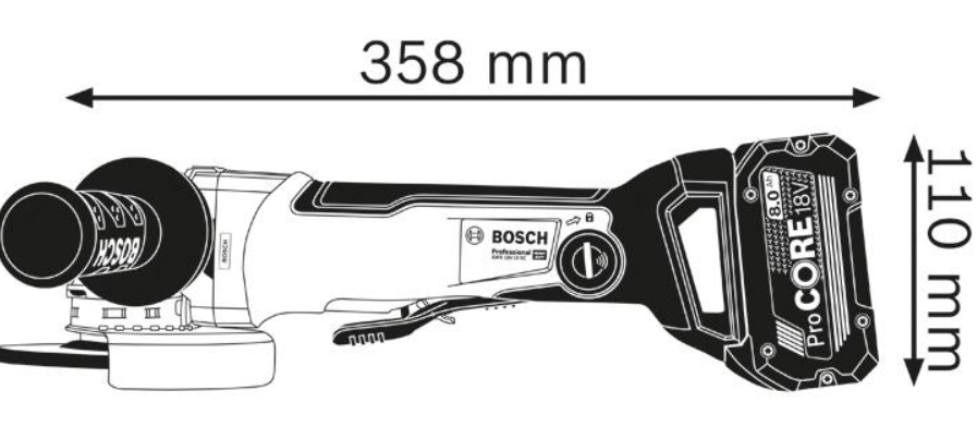 Bosch Akku-Winkelschleifer GWX 18V-10 SC, Solo Version, ohne Akku und Ladegerät