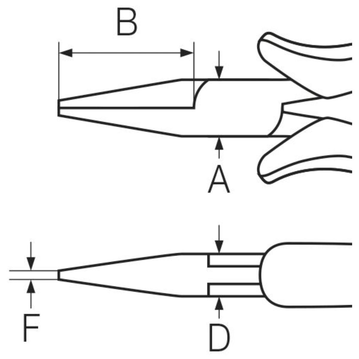 Wiha Flachrundzange Professional ESD gerade Form