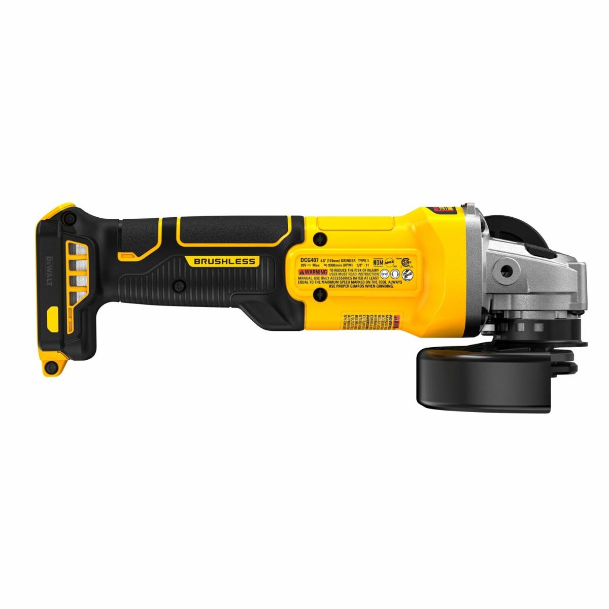 DEWALT 18 Volt Akku-Winkelschleifer 125 mm, Schiebeschalter