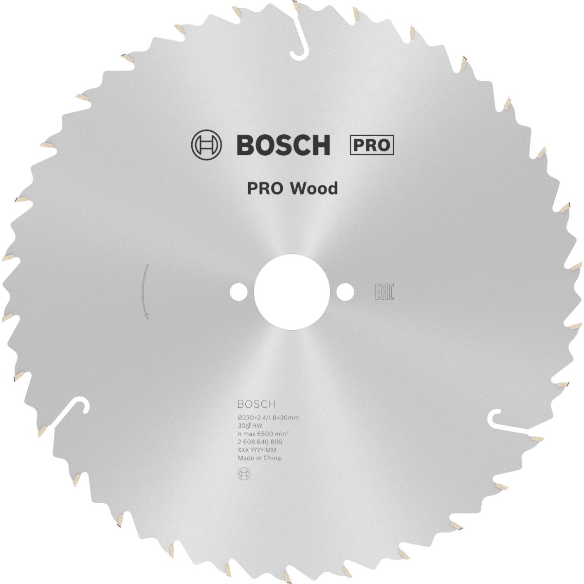 Bosch PRO Kreissägeblatt Speedline Wood, 230 x 30 x 2,4 mm, 30 Zähne