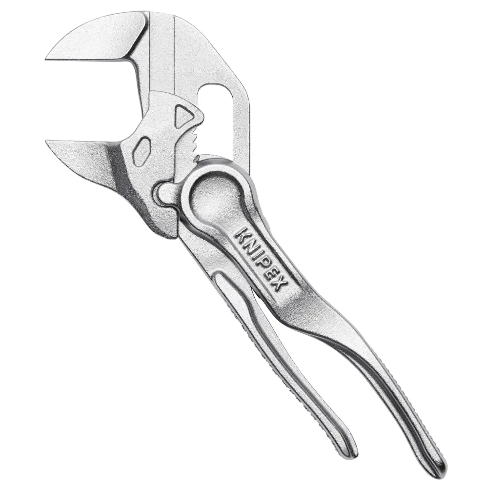 KNIPEX Zangenschlüssel XS Zange und Schraubenschlüssel in einem Werkzeug verchromt 100 mm