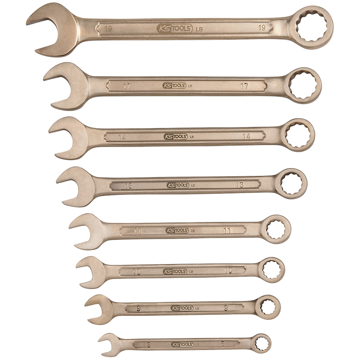 KS Tools BRONZEplus Ringmaulschlüssel-Satz, abgewinkelt 8-tlg