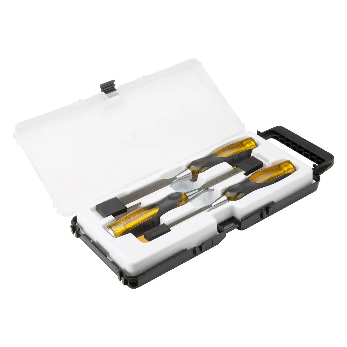 STANLEY FATMAX Stechbeitel, Kunststoffgriff mit Schlagkappe, durchgehende Klinge, Set 3-tlg. 12, 18, 25 mm