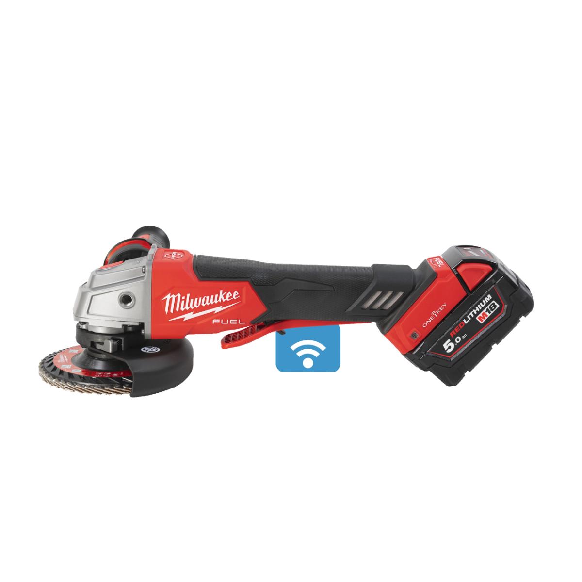 Milwaukee ONEKEY Akku-Sicherheits-Winkelschleifer M18 ONEFSAG125XPDB-502X