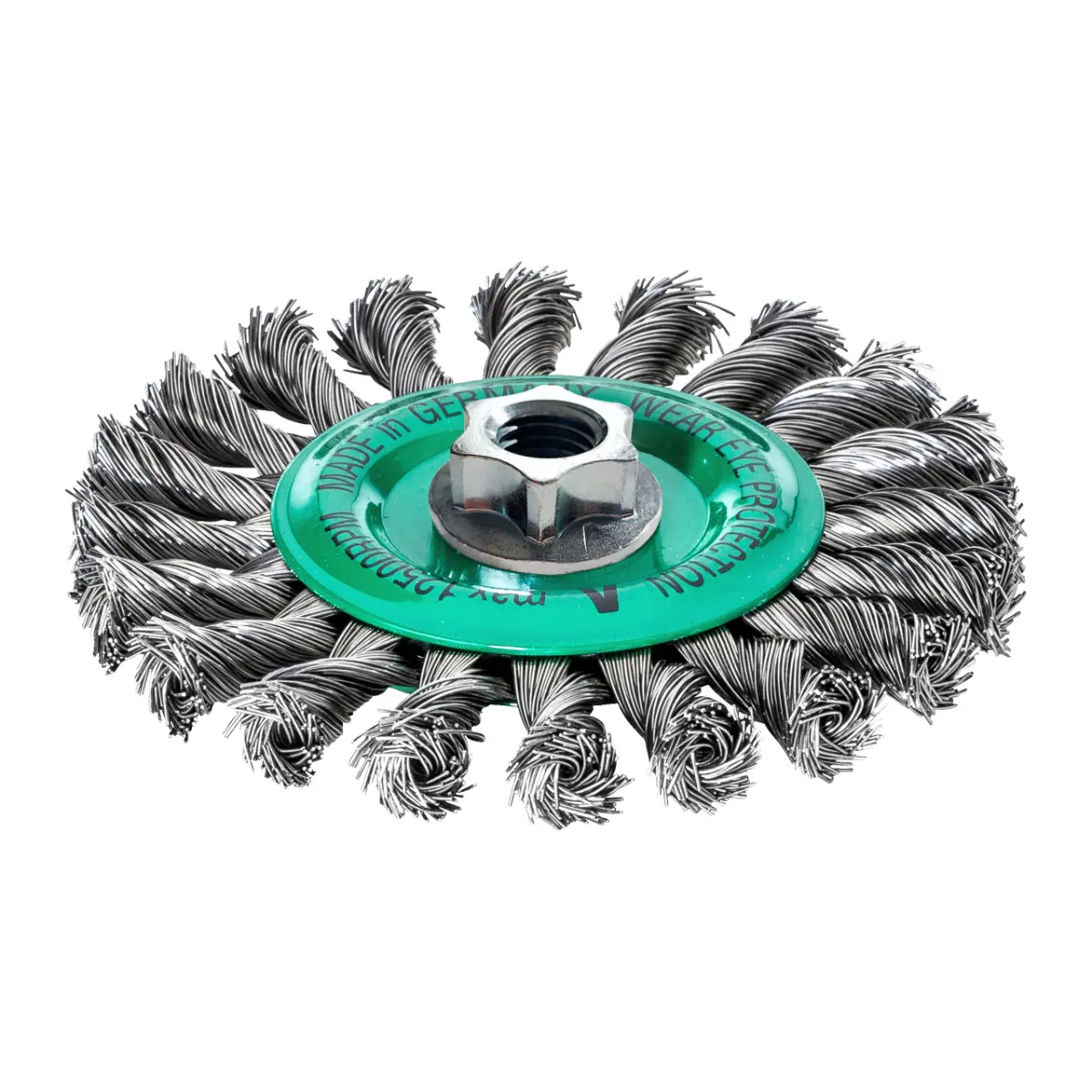Milwaukee Rundbürste für Winkelschleifer, gezopft, Edelstahl 115 x 14 x 0,5 mm, M14