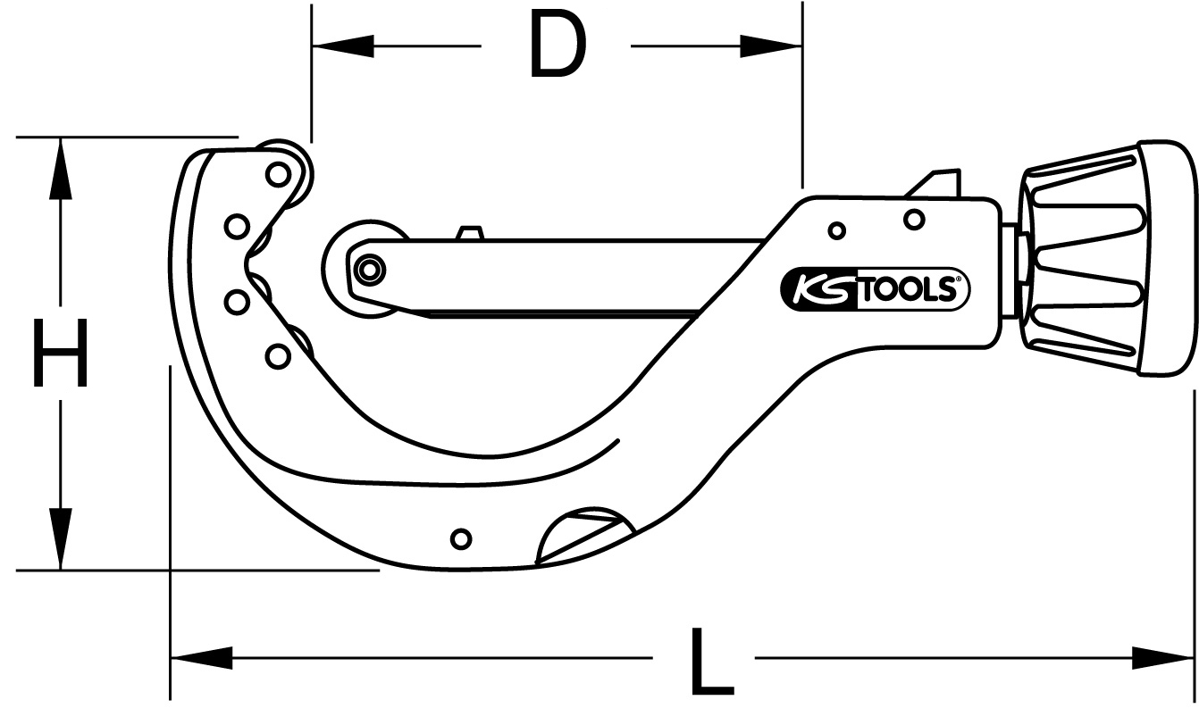 KS Tools Automatik-Rohrabschneider für Kunststoffrohre, 6-76mm