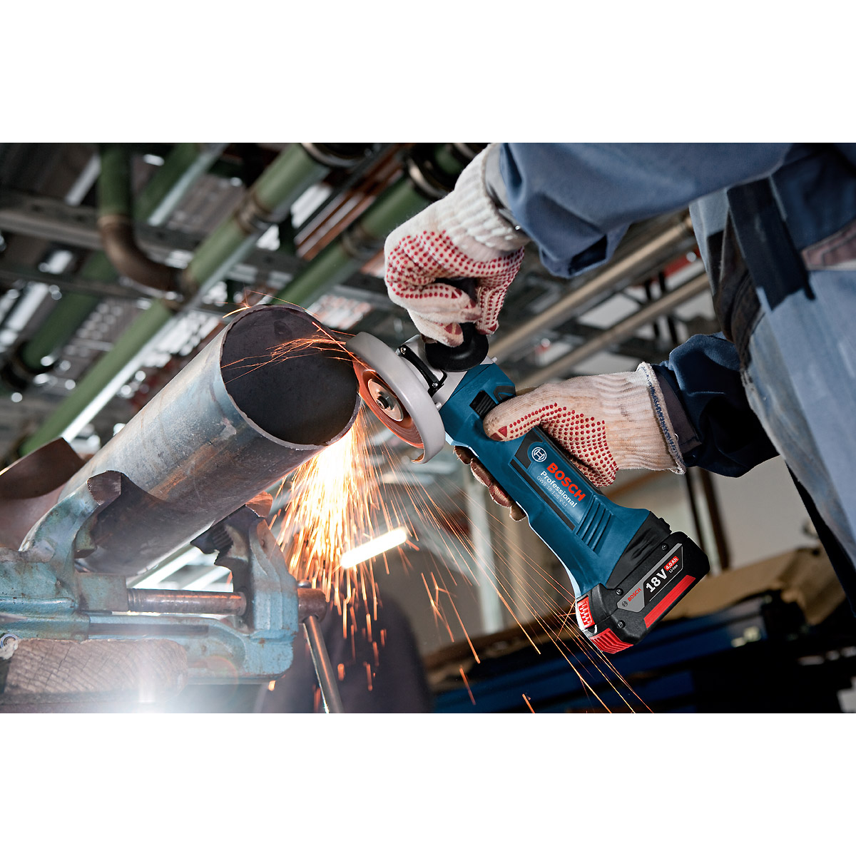Bosch Akku-Winkelschleifer GWS 18-125 V-LI, Solo Version