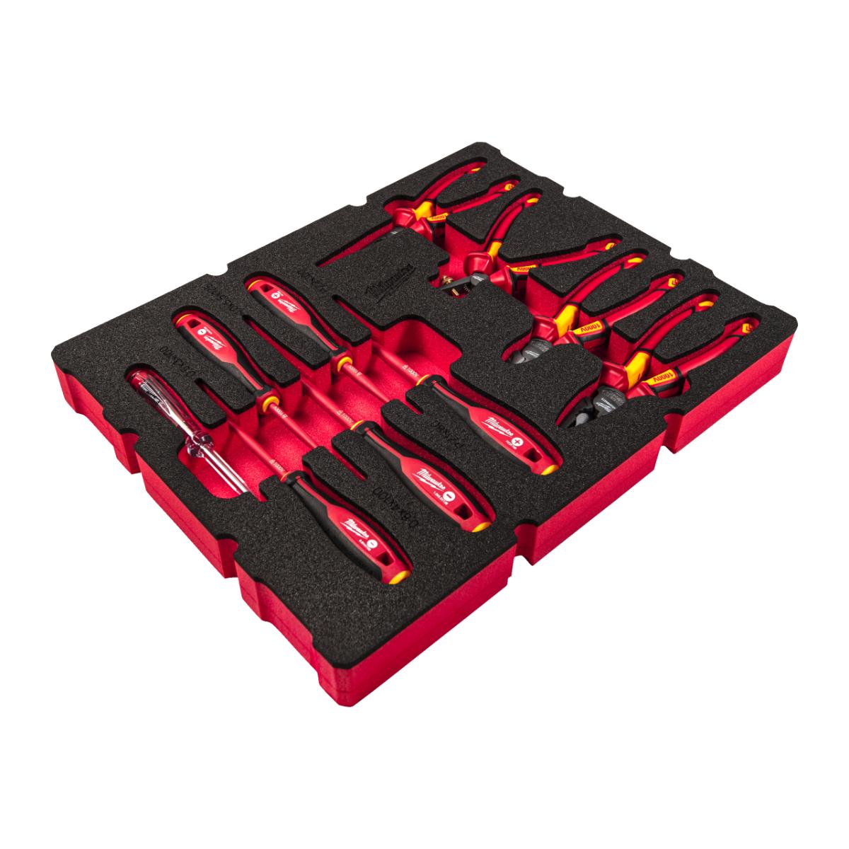 Milwaukee VDE Zangen und VDE Schraubendreher Einlage 10-teiliges Set