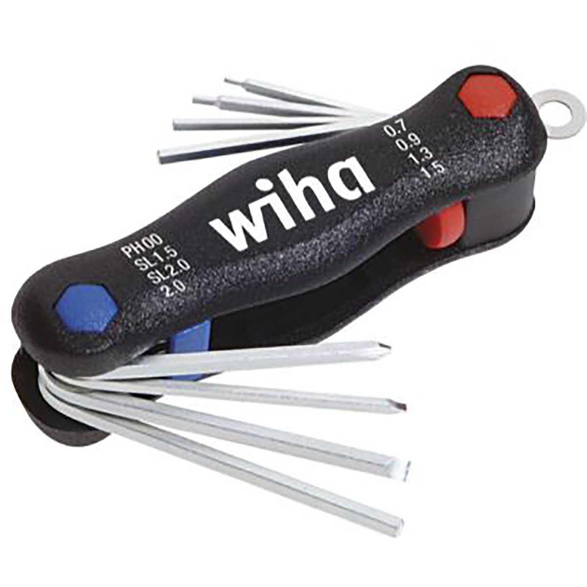 Wiha Multitool Mini PocketStar Schlitz, Phillips, Innensechskant 8-teiliges Set