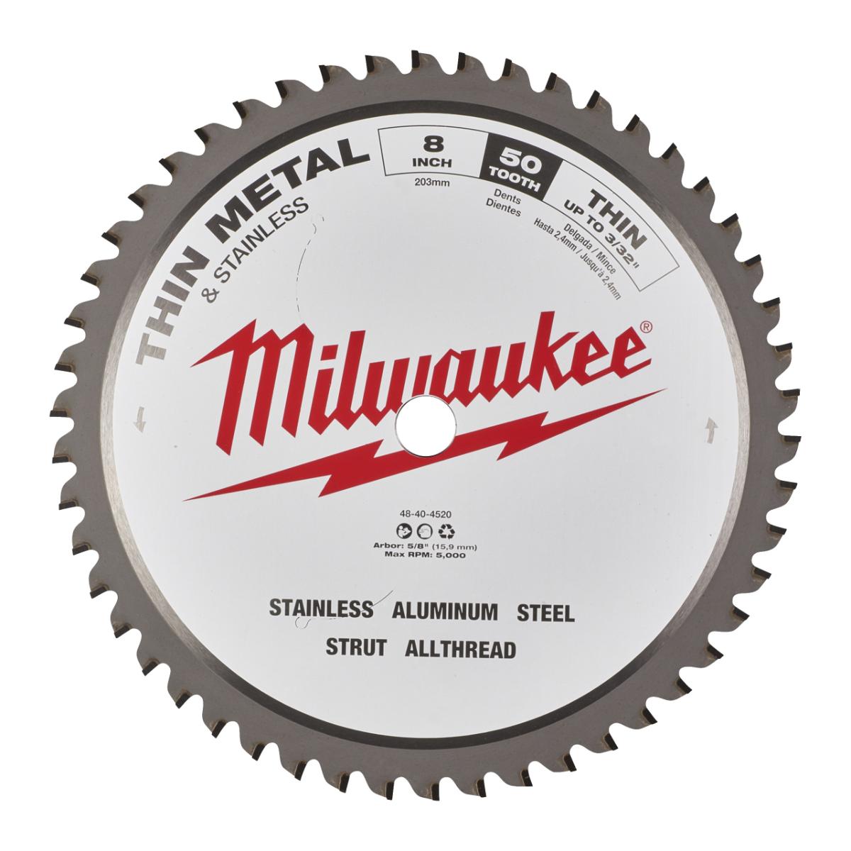 Milwaukee Kreissägeblatt für Metallkreissäge CSB P M 203x5/8x1.8x50