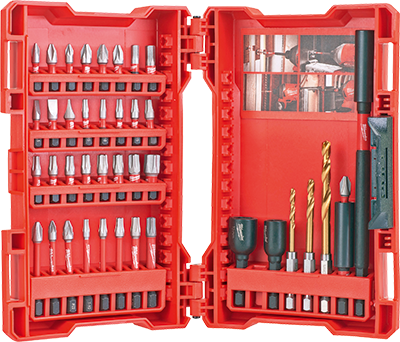 Milwaukee SHOCKWAVE Bit-Satz 40-tlg inkl. Cuttermesser