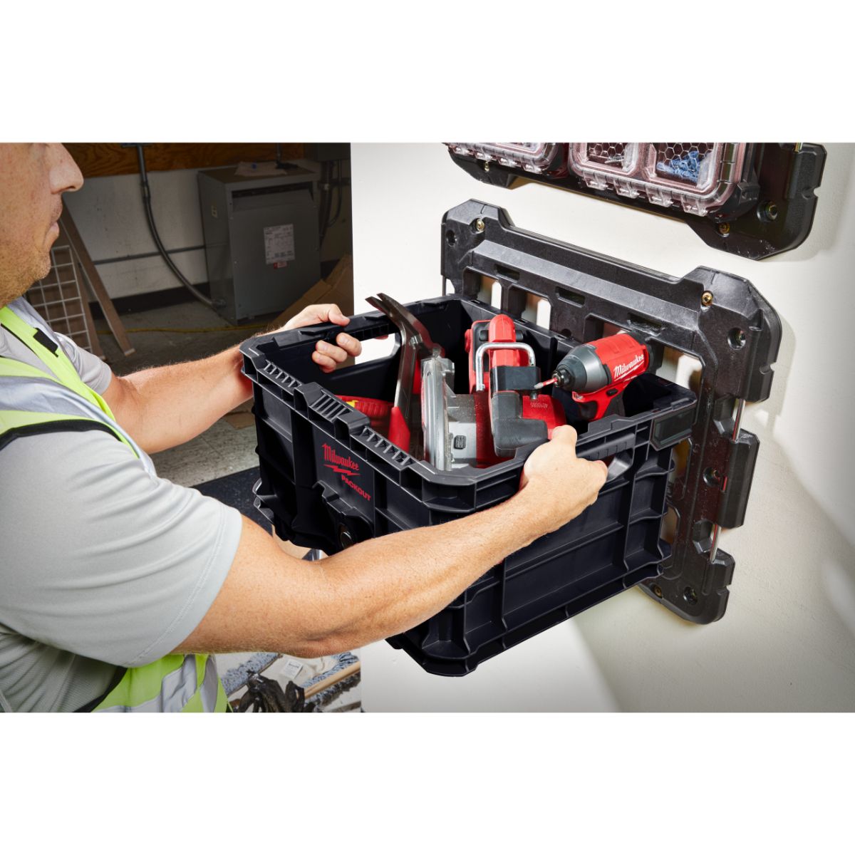 Milwaukee PACKOUT Promo-Set 3-teilig mit Trolley Koffer, Transportbox & Organiser Slim
