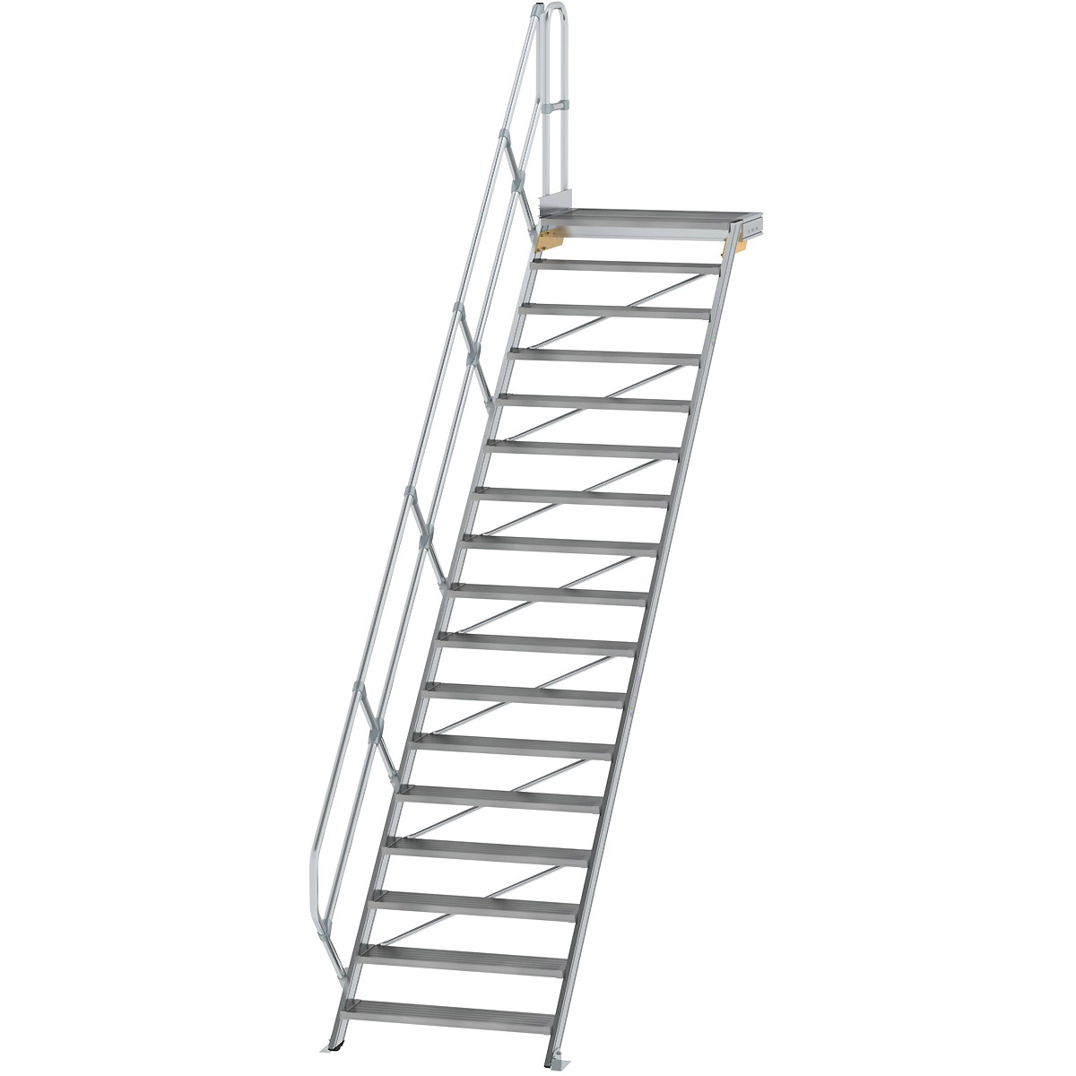 Munk Treppe mit Plattform 45° Stufenbreite 1000 mm