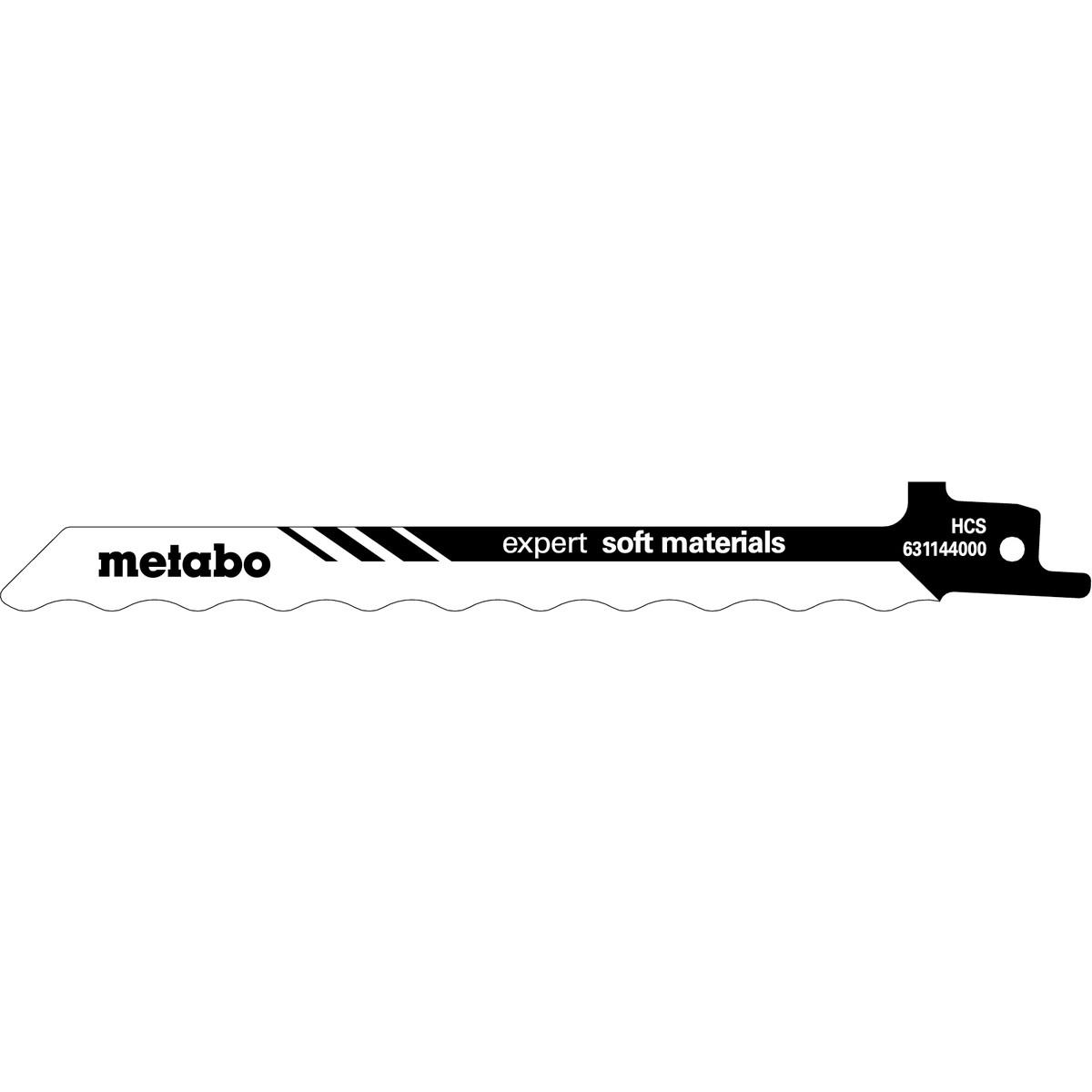 Metabo Säbelsägeblätter expert soft materials 150 x 1,0 mm, HCS, Messer - 2 Stück