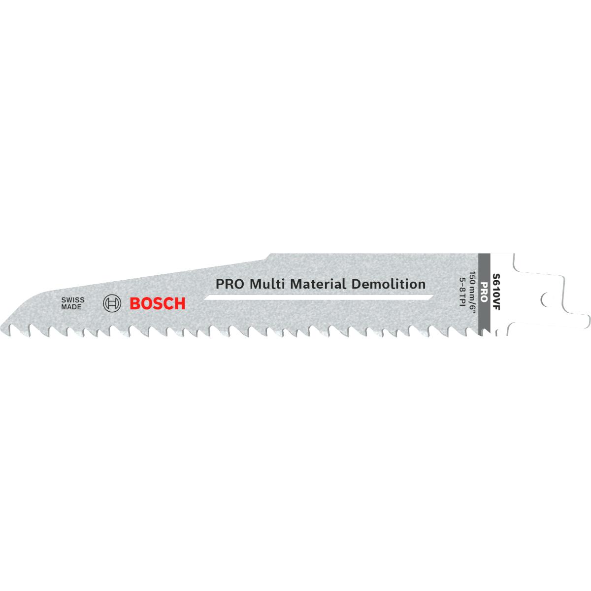 Bosch PRO Säbelsägeblatt S 610 VF, Heavy for Wood and Metal, 5er-Pack