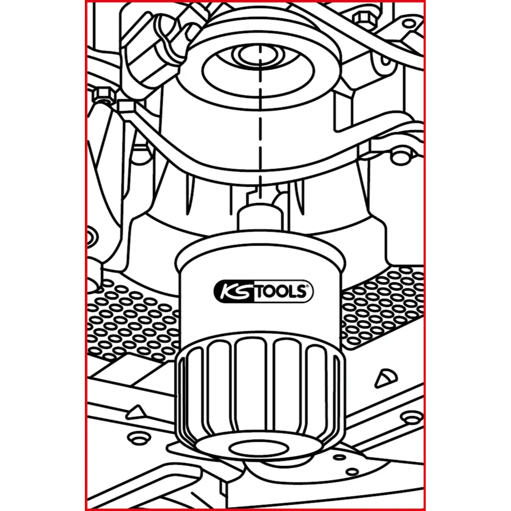 KS TOOLS 1/2" Ölfilterschlüssel Ø 74 mm / 15 Rillen für Opel