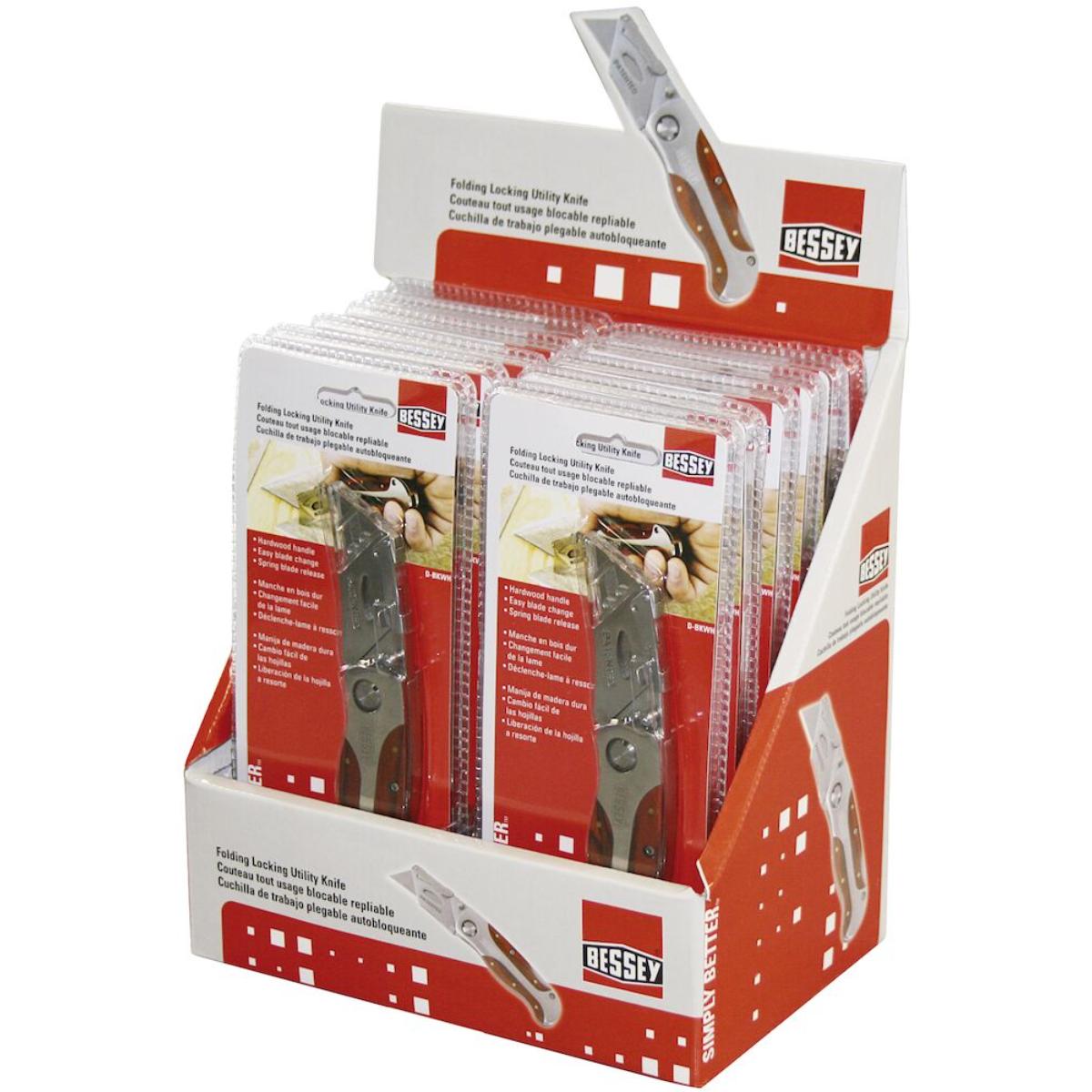 BESSEY Cuttermesser mit Holzgriff